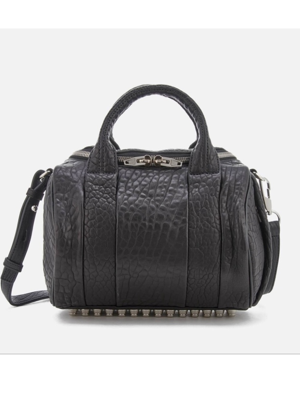 Authentic Alexander Wang Rockie “black nickel” crossbody satchel bag